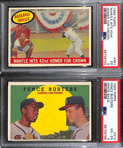 Lot Detail Graded Topps Cards Mickey Mantle Hits Nd