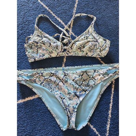 Adore Me Swim Adoreme Snake Skin Print Bikini Ml Poshmark
