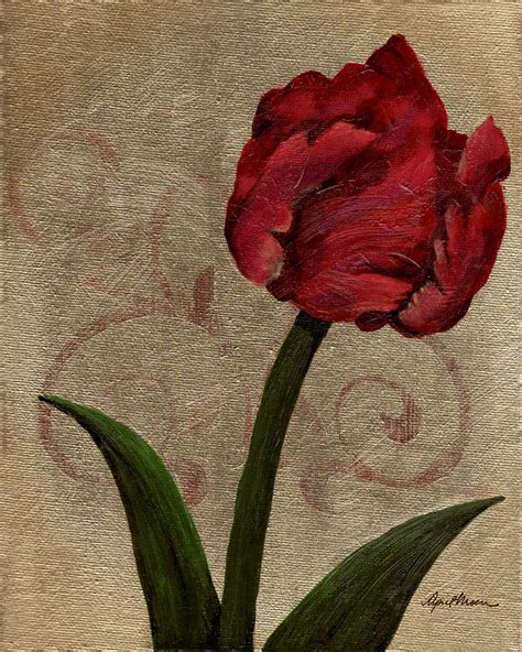 Parrot Tulip Ii Painting By April Moen