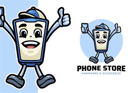 Phone Store Mascot Logo Template