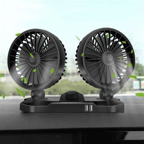 Car Fan Electric 2 Speed 12V Circulator 360 Degree Rotatable Auto