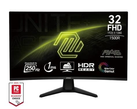 Монитор MSI MAG 32C6X, 1920x1080, 250 Гц, VA, LED, 3000:1, 250 Кд/м ...