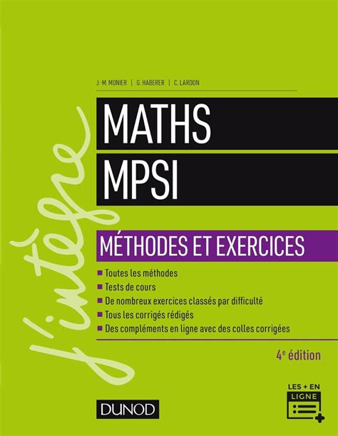 Livres maths en prépa maths sup MPSI PCSI PTSI BCPST MP2I