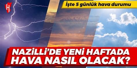 Nazillide yeni haftada hava durumu nasıl olacak