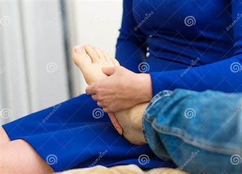 Woman Doing Foot Massage Stock Image Image Of Massaging 82530593