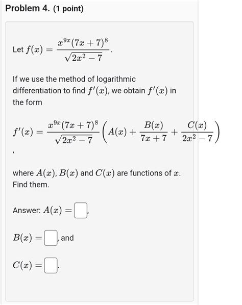 Solved Let F X 2x2−7x9x 7x 7 8 If We Use The Method Of