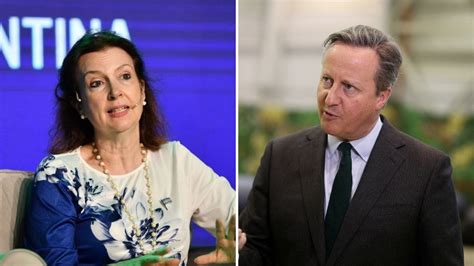 Diana Mondino chicaneó a David Cameron tras su arribo a las Islas