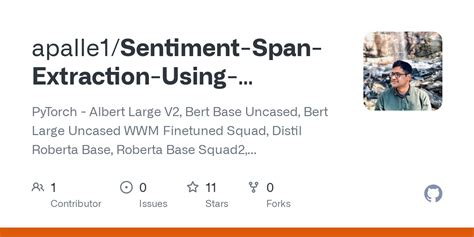 GitHub Apalle1 Sentiment Span Extraction Using Transformer Models