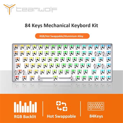 CIY Tester 84 Wired Mechanical Keyboard Kit Aluminium Hot Swap Switch RGB Compatiable With 3 5