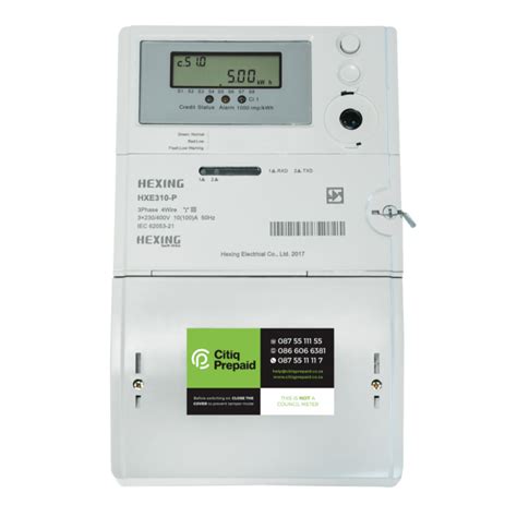 Hexing Three Phase PLC HXE310 KP Electricity Meter ARB Electrical