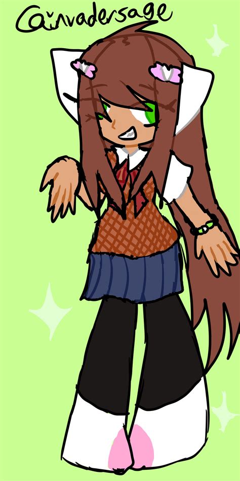 Monika art by scarlettthedeviant on DeviantArt