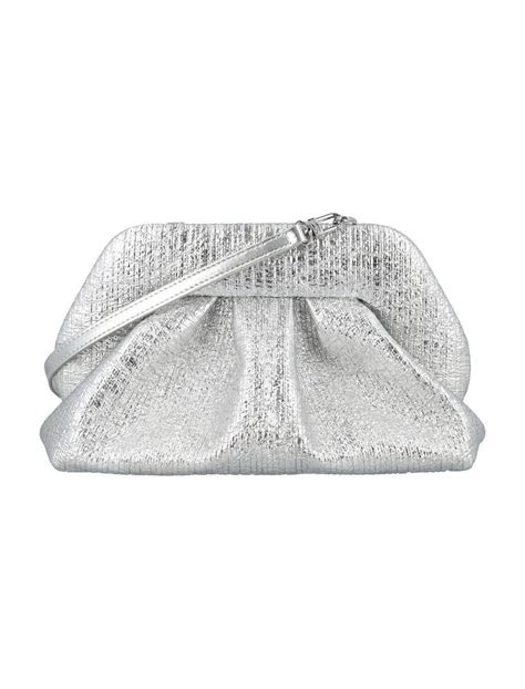 Themoir Themoir Tia Crumpled Vegan Fabric Clutch In Gray Lyst