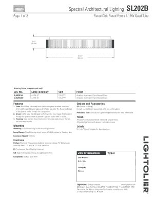 Fillable Online Spectral Architectural Lighting Page Of Sl B