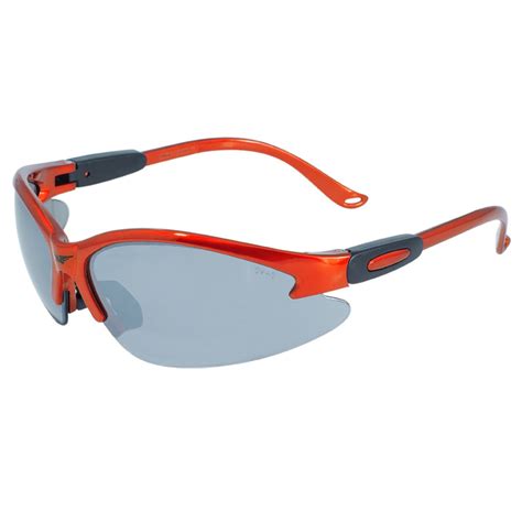 Global Vision Eyewear Cougar Orange Frame Flash Mirror Safety Lenses