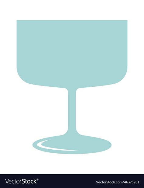 Shape of cocktail drinking glass Royalty Free Vector Image