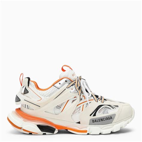 Balenciaga Track White\/orange Trainer | Lyst