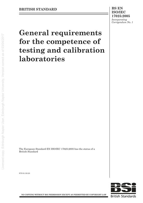 SOLUTION Iso Iec 17025 2005 General Requirements For The Competence Of