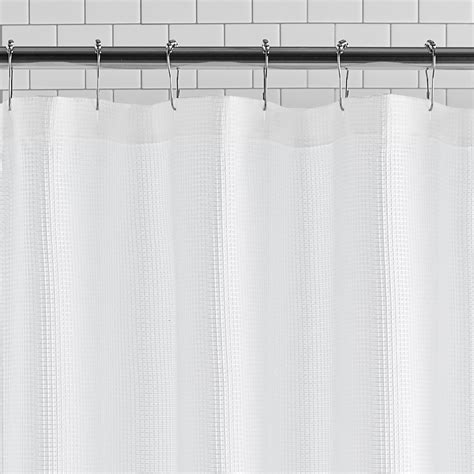 Mainstays Waffle Weave Textured Fabric Shower Curtain 72 X 72 White