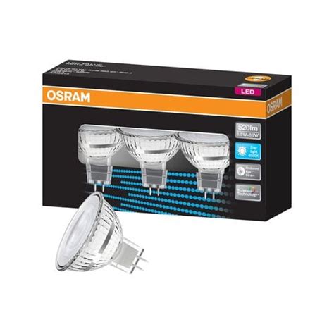 Osram Mr16 Led 520lm Daylight 5 5w 12v 60d Downlight 3 Pack