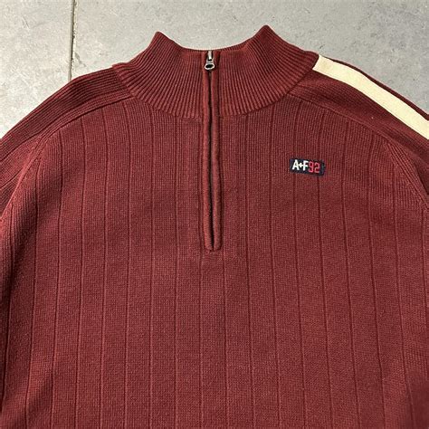 Vintage Y K Abercrombie And Fitch Burgundy Varsity Depop