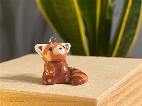 Cute Red Panda Clay Charm Etsy In 2024 Tonanhänger Roter Panda