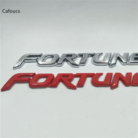 For Toyota Fortuner Suv Car Rear Logo Emblem Tape Decal 3d Sticker