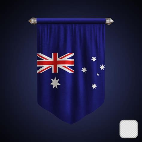 Premium Psd Pennant Australia Flag D Illustration