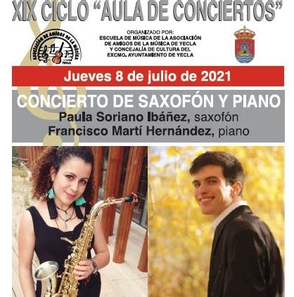 XIX Ciclo Aula de Conciertos Concierto de saxofón y piano Paula