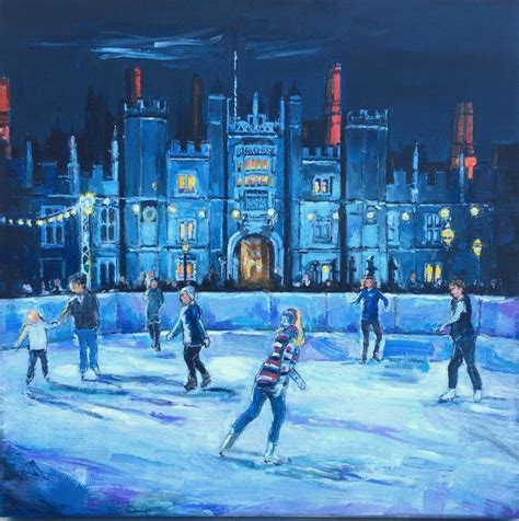 Ice Skating At Hampton Court By Patricia Clements Hampton Court Ice