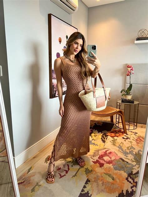 Vestido Ponto De Croch Em Tricot Luana Nude Madame Ninna Loja Online De Roupas Femininas