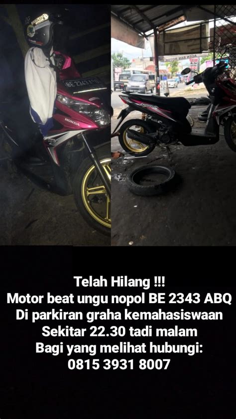 Motor Mahasiswa Hilang Di Parkiran Gedung Graha Kemahasiswaan Teknokra