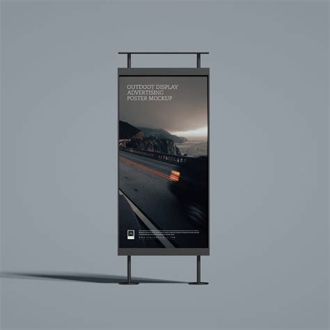 Free Outdoor Display Advertising Poster Mockup PSD