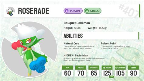 Roserade Pokecharms Pok Dex