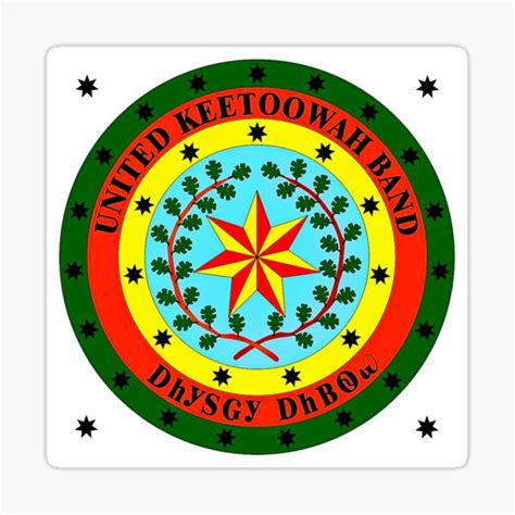 "United Keetoowah Band of Cherokee Indians Flag" Sticker for Sale by artyflyers | Redbubble