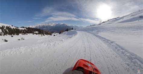 Beautiful Toboggan Ride Through The Swiss Alps - borninspace