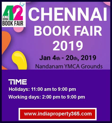 Chennai Book Fair 2019 - Dates, Timings, Venue, Address