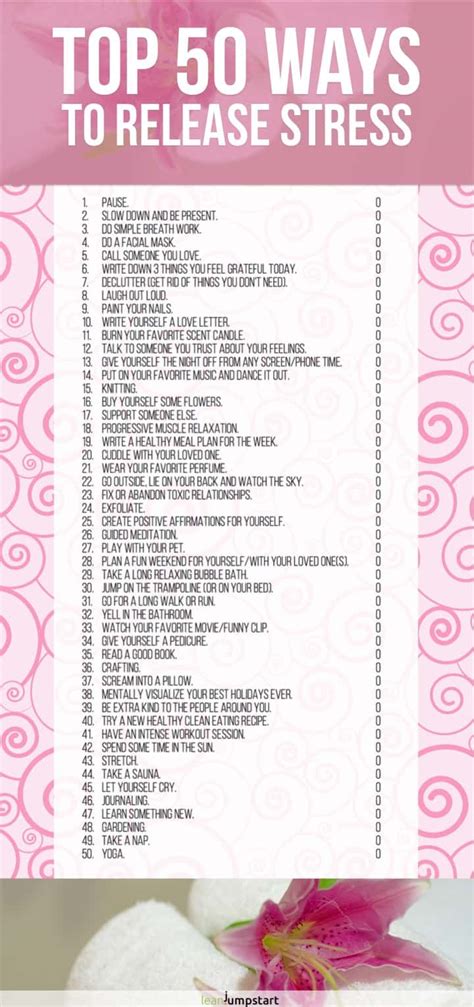 Stress relief activities: 50 ways to release stress instead of overeating