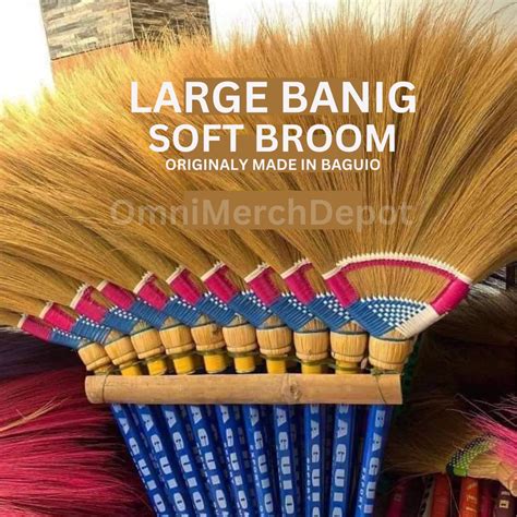 Banig Soft Broom Walis Tambo Makapal Matibay Wood Handle Floor