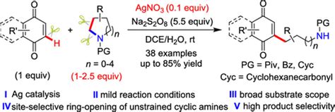 Silver Catalyzed Site Selective Ring Opening And Cc Bond