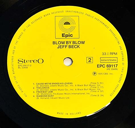 Jeff Beck Blow By Blow Jazz Rock Fusion Vinyl Album Gallery #vinylrecords