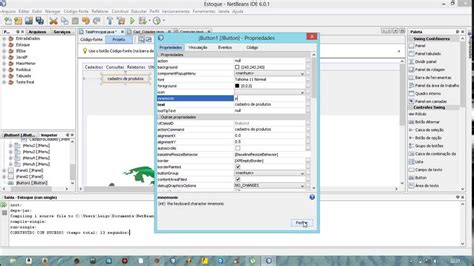 Atalhos Em Menus E Botões No Netbeans Youtube