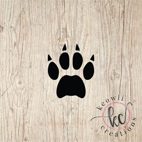 Bobcat Paw Print Vinyl Decal - Etsy