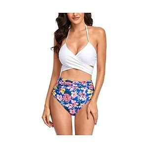 Ldzyxy Costumi Da Bagno Donna Split Style Pezzi Vintage Tankini Bikini Set Costumi Da Bagno