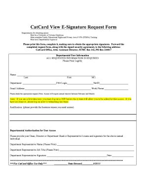 Fillable Online Catcard Arizona View E Signature Form Catcard Office