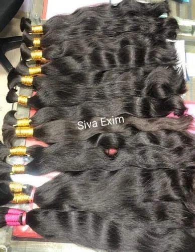 Black And Brown Temple Human Hair Pure Remy Bulk Single Drawn For