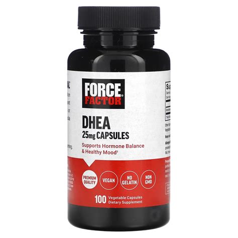 Force Factor Dhea 25 Mg 100 Vegetable Capsules