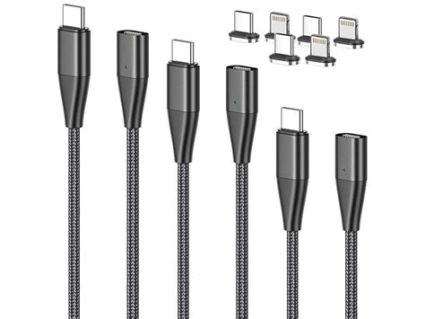 Callstel Schnellladekabel 3er Set Magnet Usb C Schnell Ladekabel Typ