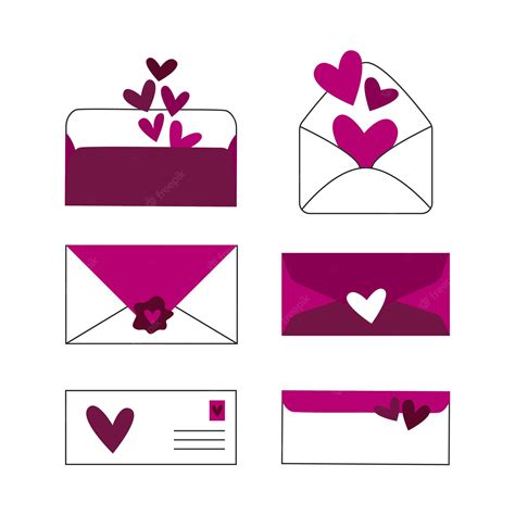 Premium Vector Valentines Day Romantic Illustration With Hearts And