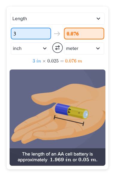 Flexi answers - How many meters is 3 inches? | CK-12 Foundation