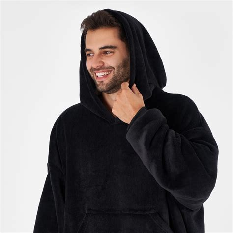 Sienna Extra Long Hoodie Blanket Black